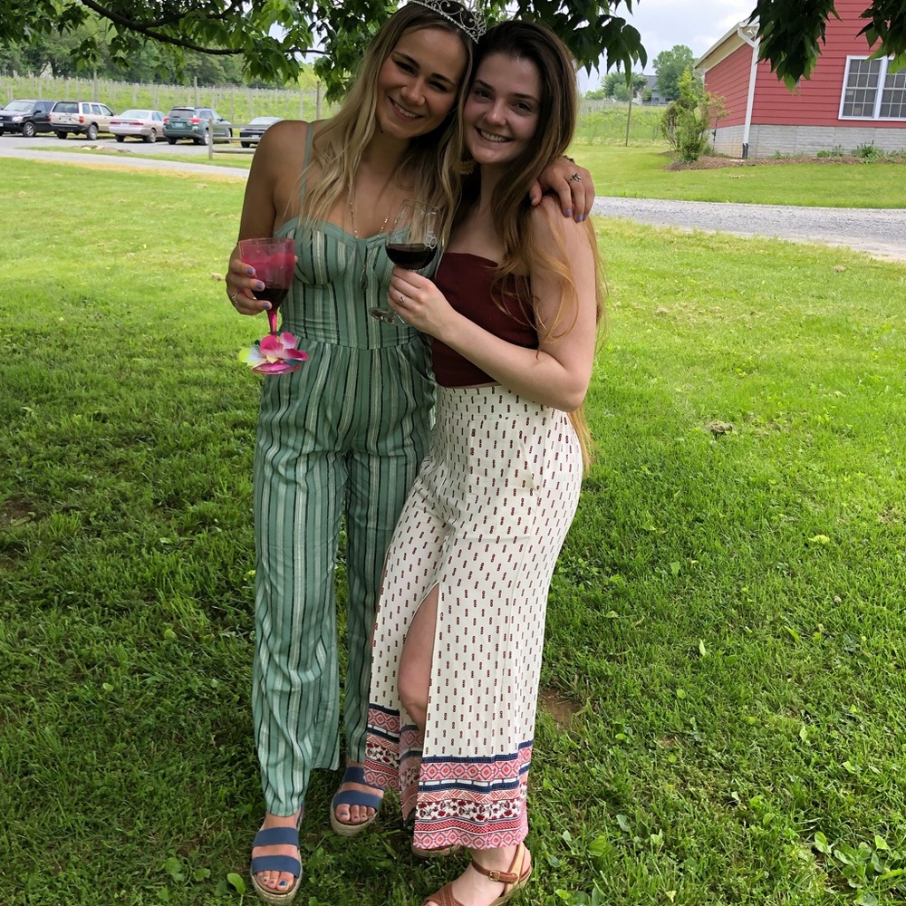 Cropped flowy pants